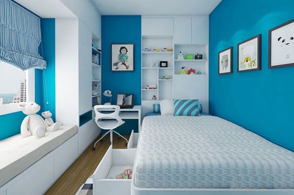 Những mẫu thiết kế nội thất phòng ngủ đẹp tông xanh chất đến phát ngất 2018