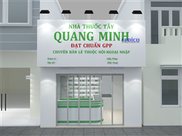 Thiết kế thi công nội thất nhà thuốc Quang Minh
